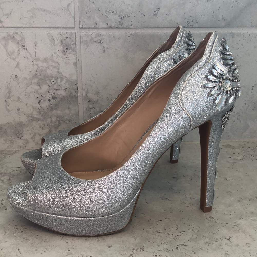 Gianni Bini Merri silver pumps